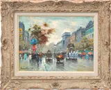 Antoine Blanchard, Untitled, Oil on Canvas, "Porte Saint-Denis"