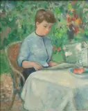 François Gall, Untitled, Oil on Canvas, 1963, "Woman Reading"