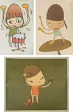 Yoshitomo Nara, Untitled, Offset Lithographs, 2020, "Banging the Drum; Marching on a Butterbur Leaf; Real One"