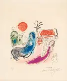Marc Chagall, Untitled, Lithograph in Colors on Paper, "Maternite Au Centaure"