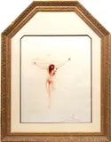 Untitled by Salvador Dalí, Etching in Sanguine on Japon Paper, 1964, Christ, offered Dec 2023