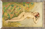 Edouard Jules Chimot, Untitled, Oil on Canvas, "Reclining Nude Female"