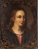 Domenichino, Untitled, Oil on Copper 18th/19th C., "Portrait of a Child, Luke 2:49"
