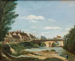 Paul Vernon, Untitled, Oil on Canvas "Bord De Viviere"