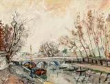 Herant Gulbenkian, Untitled, Oil on Canvas, "Seine"