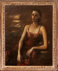 Untitled by John Carroll, Oil on Canvas, 1938, "Portrait of Mary Thom", offered Dec 2023