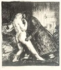 Untitled by George Bellows, Lithograph on Wove Paper, 1916, "The Old Rascal", offered Dec 2023