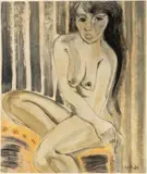 Henri Matisse, Untitled, Charcoal And Graphite on Paper, "Seated Nude"