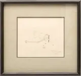 Jim Clary, Artist's, Pencil Work Sketch on Paper for "The Naming of Old Ironsides" Ca. Later 1970s