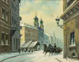Untitled by Władysław Chmieliński, Oil on Canvas, Ca. Mid 20th C., "Holy Cross Church, Warsaw", offered Dec 2023
