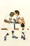Tom McKinney, Untitled, Watercolor And Gouache on Illustration Board, "Dodgers"