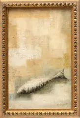 Untitled by J. Luis Toledo, Oil on Canvas, 1961, "Fish", offered Dec 2023