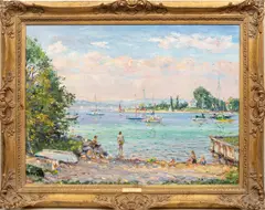 Jan Pawlowski, Untitled, Oil on Canvas "The Beach"