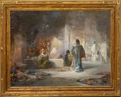 Douglas Arthur Teed, Untitled, Oil on Canvas, 1925, "Orientalist Scene"