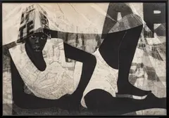 Charles McGee, Untitled, Charcoal Crayon, Graphite And Kneaded Eraser on Illustration Board, 1970, "April"