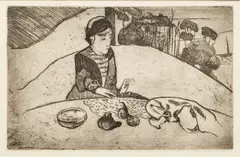 Paul Gauguin, Untitled, Etching, And Aquatint on Cream Wove Paper, 1894, "La Femme Aux Figues"