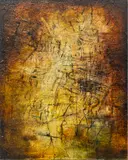 Mark Perlman, Untitled, Encaustic on Wood Panel, "Bloomfield"