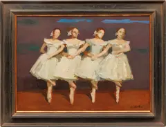 Robert Wilbert, Untitled, Oil on Canvas, "Cygnets"