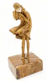 Demetre Chiparus, Gilt, Bronze Sculpture on Onyx Base