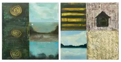 Cheryl Warrick, Untitled, Acrylic And Mixed Medias on Panel "Surrender All" And "Evil Knows"
