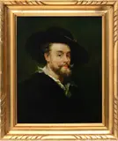 Untitled by Ken Hamilton, Oil on Canvas, After Peter Paul Rubens Self-Portrait, offered Nov 2023