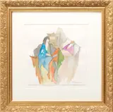 Itzchak Tarkay, Untitled, Watercolor on Paper