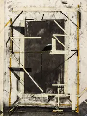 Gordon Newton, Untitled, Charcoal, Ink And Tape on Wove Paper, 1972, "Untitled"