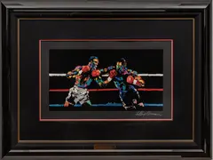 Untitled by LeRoy Neiman, Serigraph on Black Wove Paper Mike Tyson Vs. Evander Holyfield, offered Nov 2023