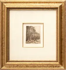 Untitled by Paul Cézanne, Etching on Paper, Ca. Printed After 1873, "Paysage a Auvers", offered Nov 2023