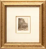 Paul Cézanne, Untitled, Etching on Paper, Ca. Printed After 1873, "Paysage a Auvers"