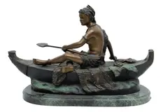 Untitled by Duchoiselle, Bronze Sculpture, "Allegory of Fishing", offered Nov 2023