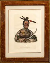 Charles Bird King, Untitled, Lithograph, 1838, "To-Ka-Con, a Sioux Chief"