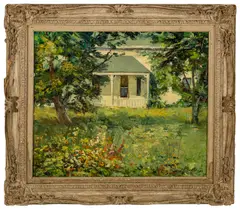 Untitled by Helmut Pete Beckmann, Oil on Canvas "Coastal Cottage", offered Nov 2023