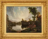 Daniel Huntington, Untitled, Oil on Canvas, Ca. 1839, "Lake in the Shawangunk Mountains"