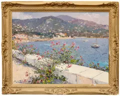 Pierre Bittar, Untitled, Oil on Canvas "Scene in France"
