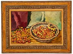 Louis Valtat, Untitled, Oil on Canvas, "Still Life with Cherries"