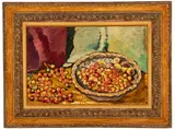 Louis Valtat, Untitled, Oil on Canvas, "Still Life with Cherries"