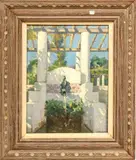 Julius Rolshoven, Untitled, Oil on Canvasboard, Florentine Villa