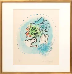 Untitled by Marc Chagall, Lithograph in Colors, Ca. 1964, from Douze Maquettes De Vitraux Pour Jerusalem, offered Oct 2023