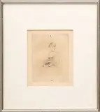 Berthe Morisot, Untitled, Drypoint Etching on Paper, 1889, "La Fillette Au Chat (Julie Manet)"