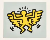 Keith Haring, Untitled, Silkscreen in Colors with Embossing on Arches Cover Paper, 1990, Winged Angel, from Icons