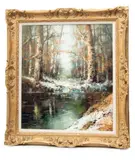 Ingfried Paul Henze-Morro, Untitled, Oil on Canvas, Ca. 20th Century, Forest Stream