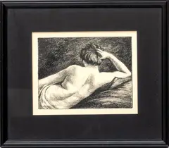 Untitled by David Remfly, Woodcut on Paper, Ca. 1931, "Nude", offered Oct 2023