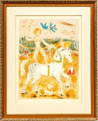 Emil Weddige, Untitled, Lithograph Ca. 1974, "Circus"
