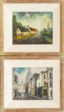 Louis Dali, Untitled, Oil on Canvas, City & Country Streets