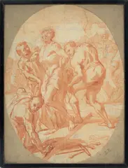Sanguine Drawing by Francesco Trevisani, on Paper, offered Oct 2023