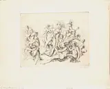 Reginald Marsh, Untitled, Engraving on Paper, Ca. 1942, Coney Island Beach