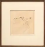 Troy Kinney, Untitled, Etching on Paper, "Dancer with Vine"