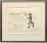 Guillermo Silva, Untitled, Etching on Paper, 1962, "Algunas Son Brujas"