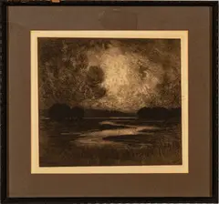 J. Andre Smith, Untitled, Etching And Aquatint on Paper, "River Landscape"